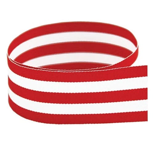 Red Striped Grosgrain Ribbon