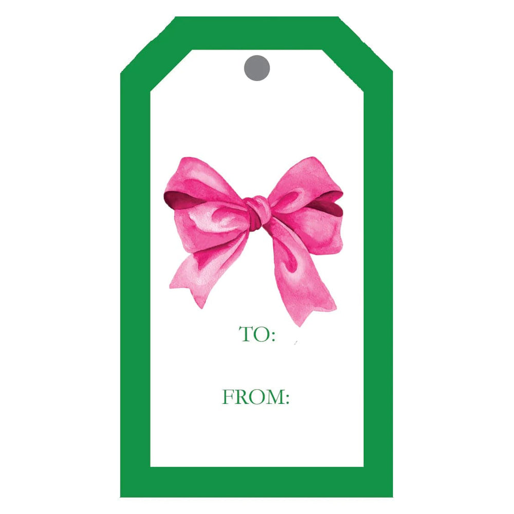 WH Hostess Social Stationary Hot Pink Bow Gift Tags