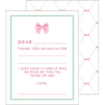 WH Hostess Social Stationary Pink Bow Fill-in-Blank Card Set
