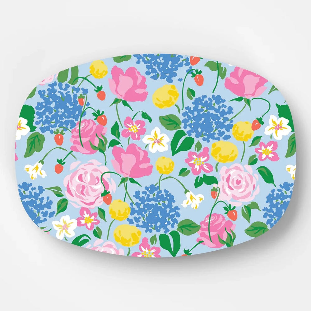 Strawberry Floral Melamine Platter