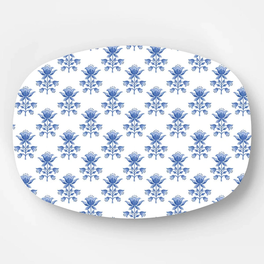 WH Hostess Tulip Block Print Melamine Platter