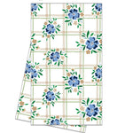 Windowpane Floral Tea Towel