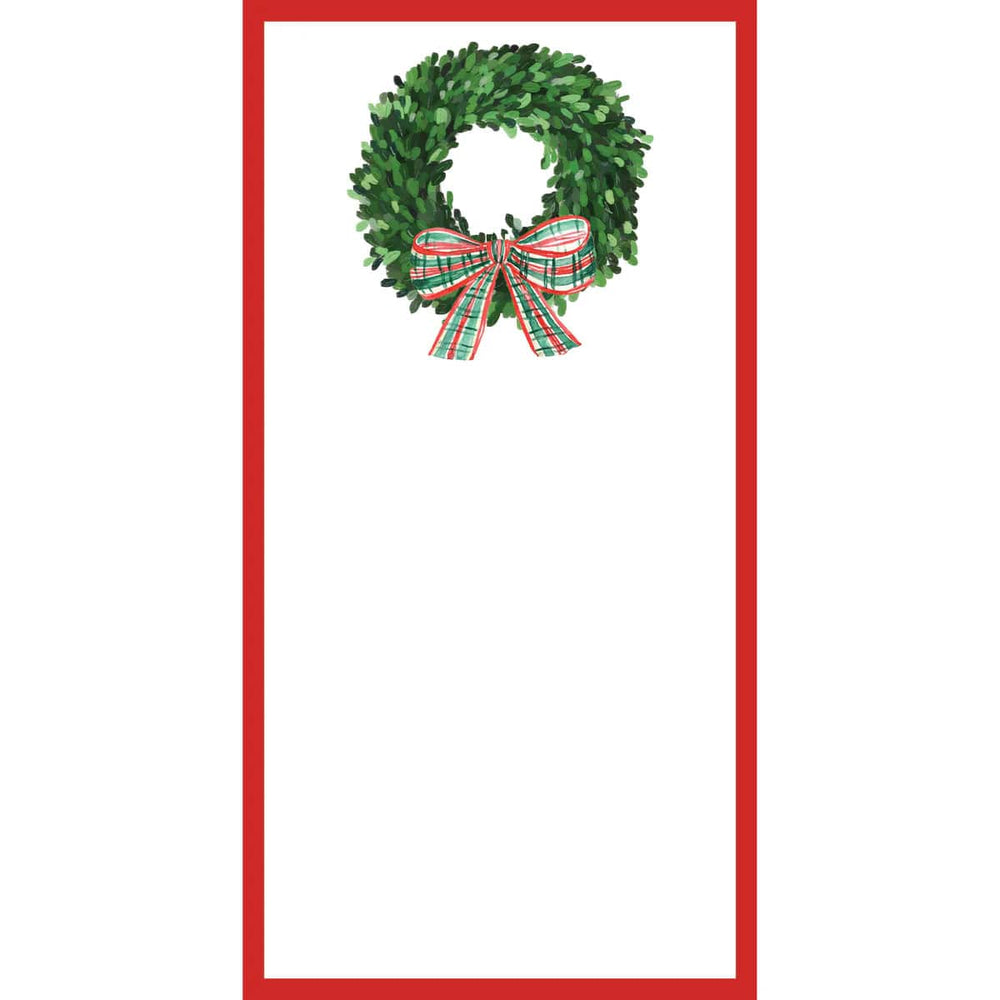 Wreath Tartan Bow List Notepad