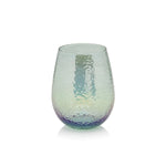 Luster Blue Stemless Wine Glass