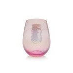Zodax Luster Pink Stemless Wine Glass