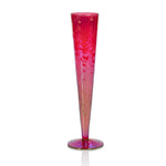 Luster Red Champagne Flute