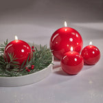 Zodax Red 4.7" Ball Candle