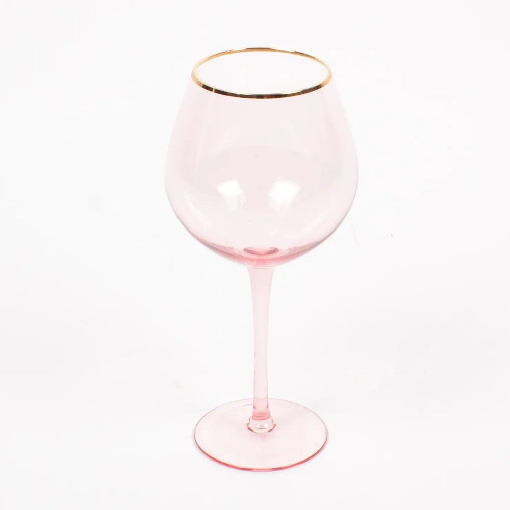 8 Oak Lane Light Pink Wine Glass