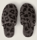 Barefoot Dreams M (7/8) Cozychic Graphite Leopard Slippers