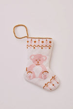 Bear-ly Pink Bauble Stocking