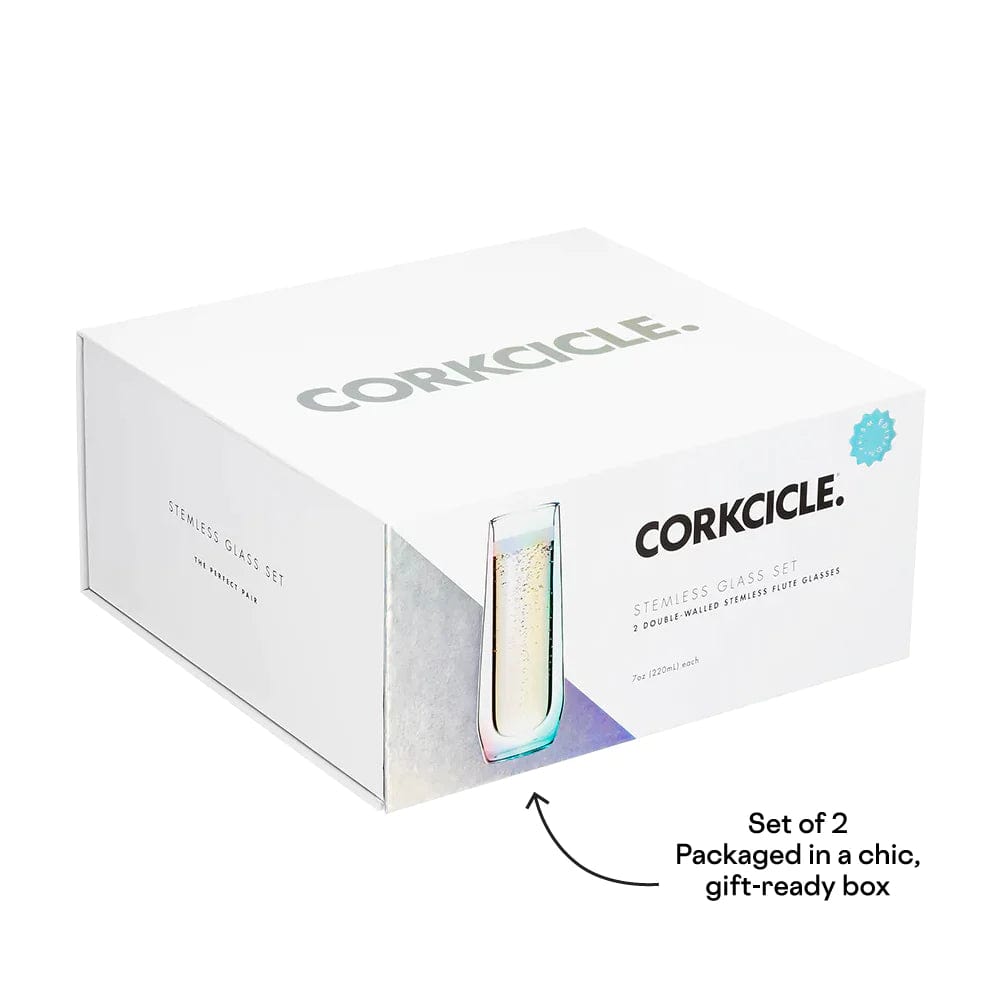 Corkcicle Glass Champagne Set