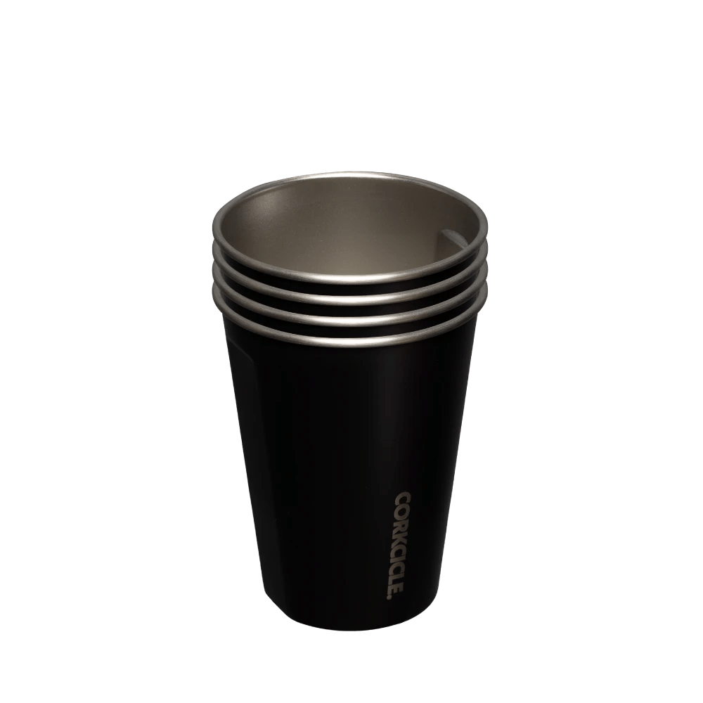 Matte Black 4-Pack Eco Stacker Cups