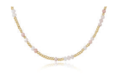 15" Pink Opal Gemstone Hope Unwritten Choker