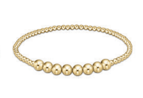 2.5mm Gold 5mm Beaded Bliss Bracelet