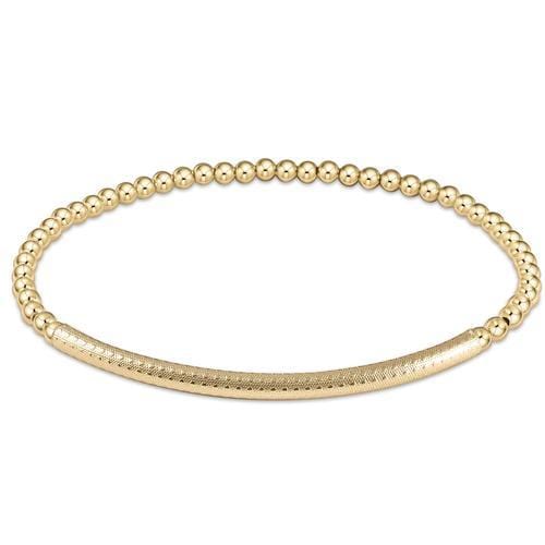 Enewton Bliss Bar Textured Gold 3mm Bracelet