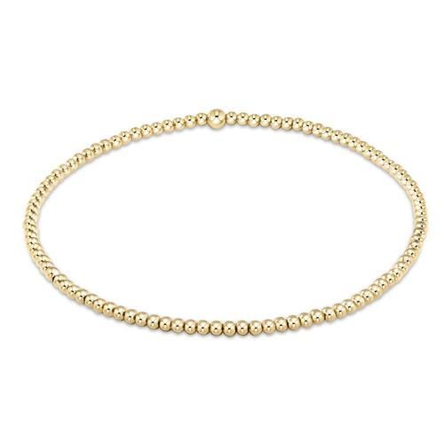 Gold 2mm Bead Bracelet