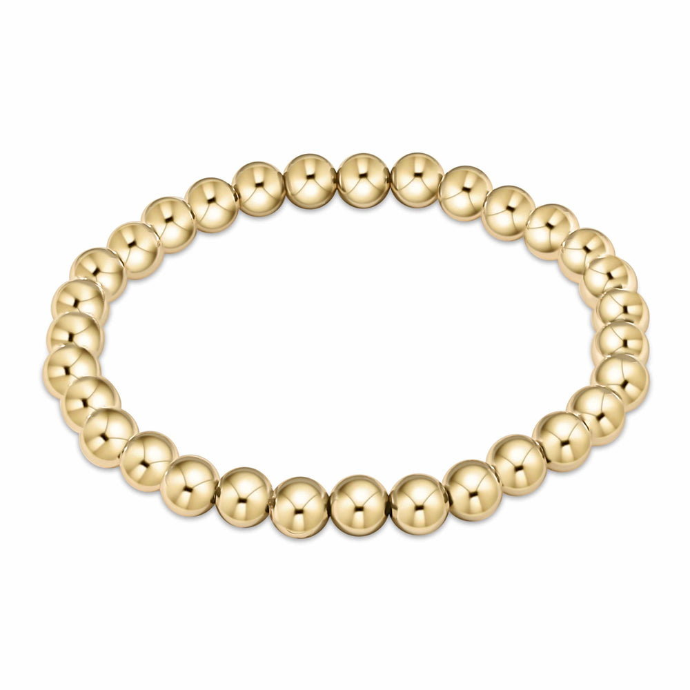 Gold 6mm Bead Bracelet