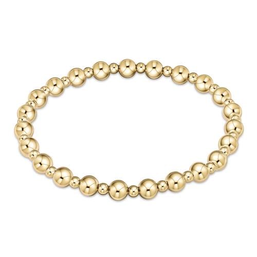 Enewton Grateful Pattern Gold Bead 5mm Bracelet