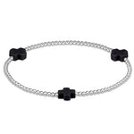 Signature Cross Sterling 2mm Onyx Bracelet