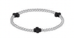 Signature Cross Sterling 3mm Onyx Bracelet