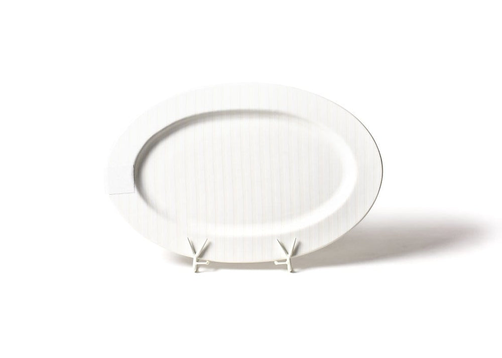 Big Oval Entertaining Platter White Stripe