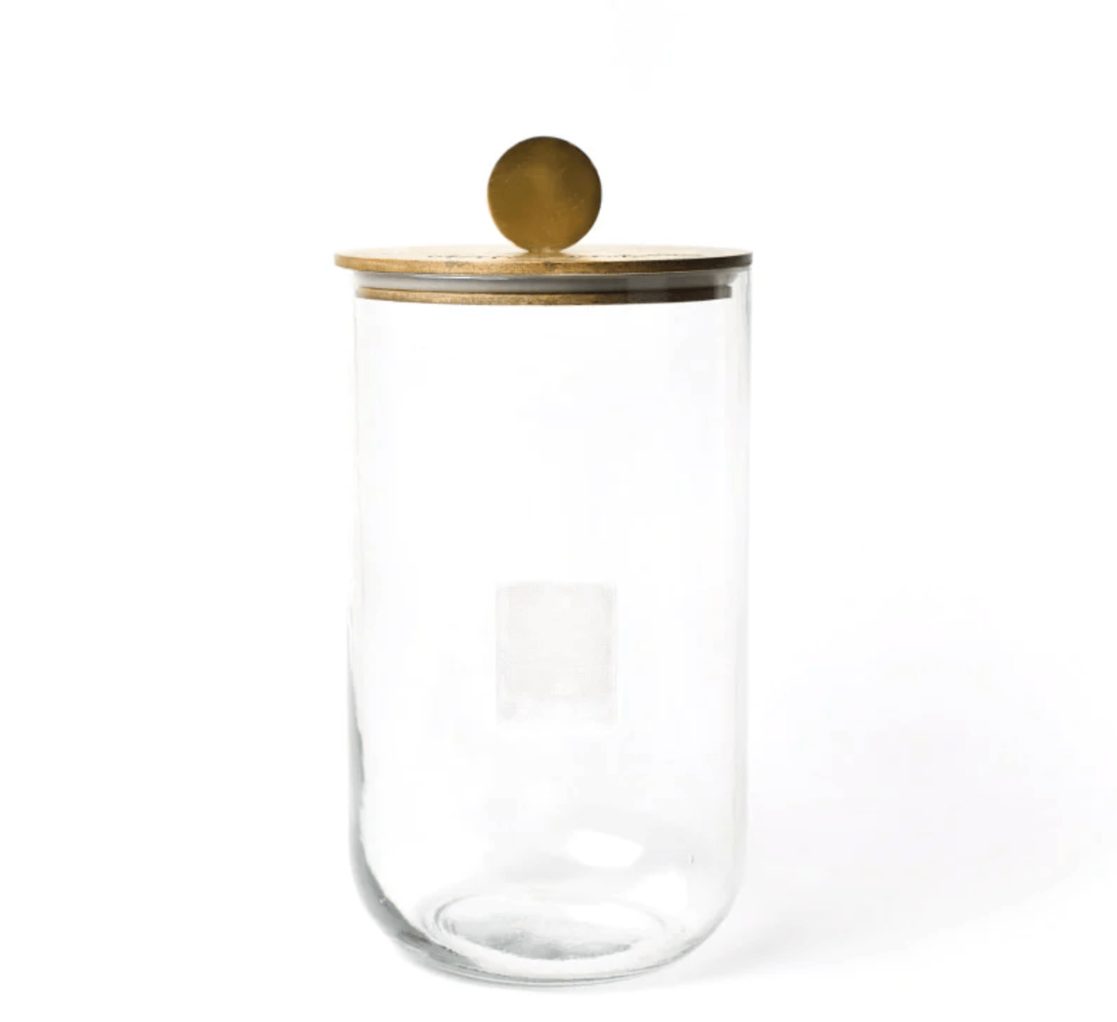 Happy Everything Big Wooden Lid Glass Jar