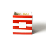 Happy Everything Red Stripe Medium Nesting Cube
