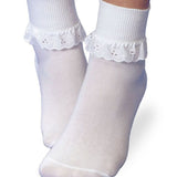 Jefferies Socks Newborn Eyelet Lace Socks