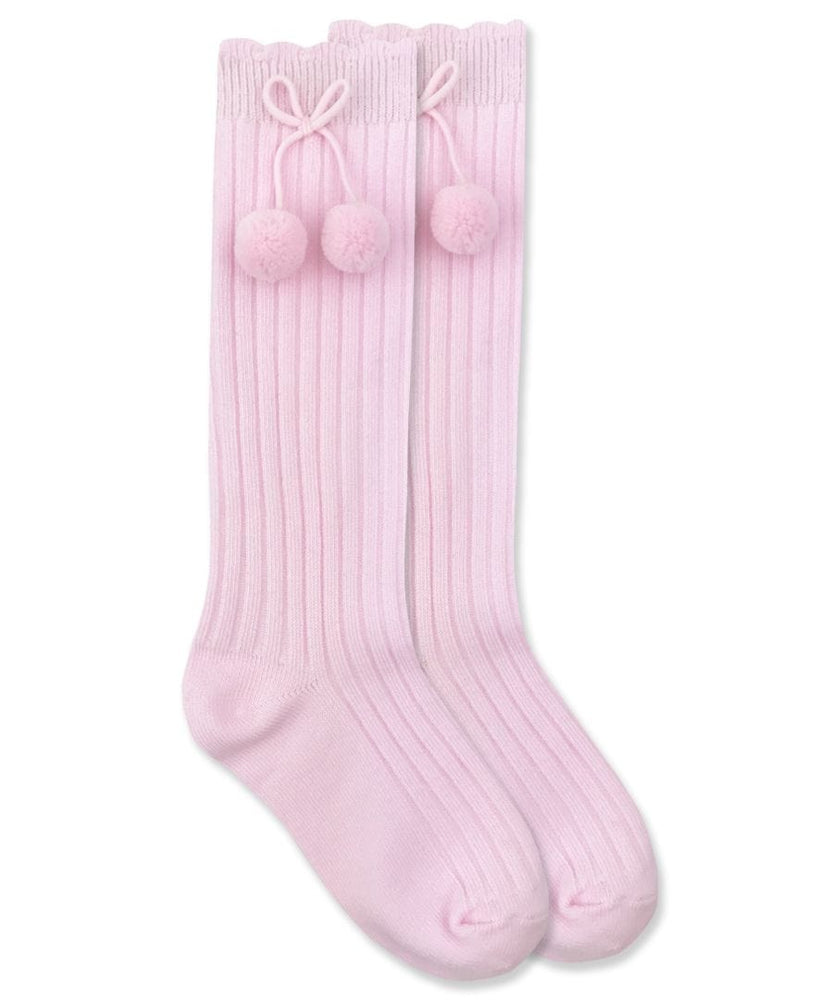Jefferies Socks Toddler Pink Pom Pom Socks