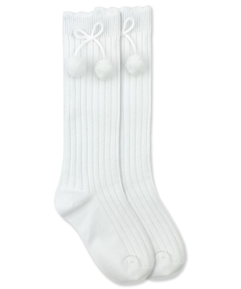 White Pom Pom Socks