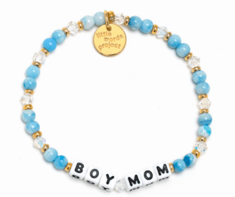 Boy Mom Blue Little Words Project Bracelet