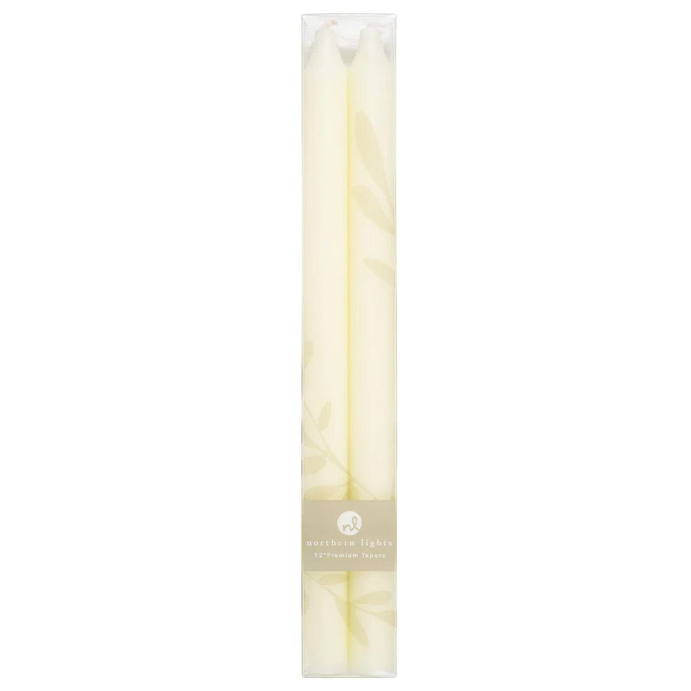 Northern Lights Ivory 2pk Taper Candles
