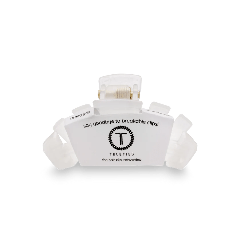 Coconut White Tiny Teleties Clip