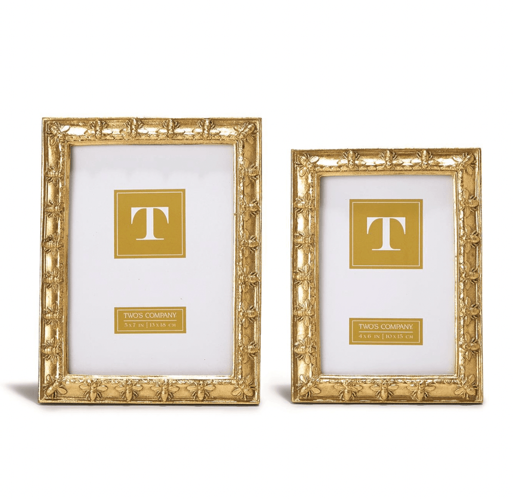 Two's Company Golden Bee Picture Frame