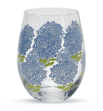 Two's Company Hydrangea Stemless Wine Glass