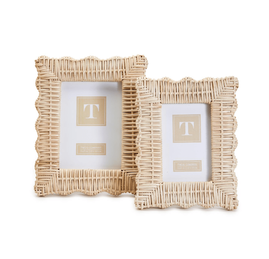 Two's Company 4x6 Wicker Weave Picture Frame