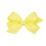 Wee Ones Light Yellow Scallop Edge Mini Bow