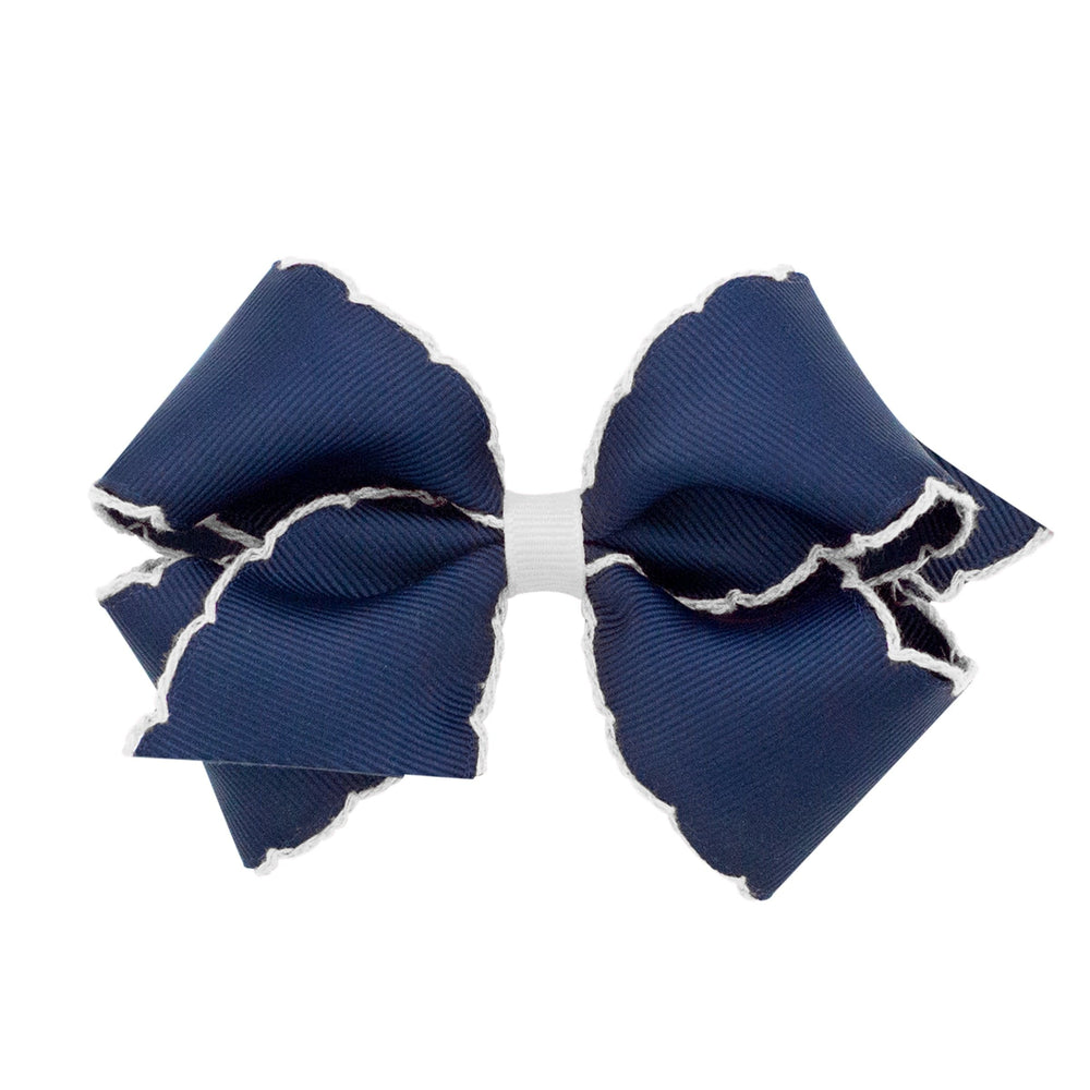 Navy Moonstitch King Bow