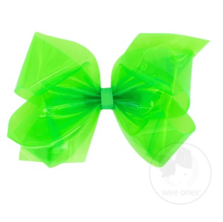 Wee Ones Neon Green Splash King Bow