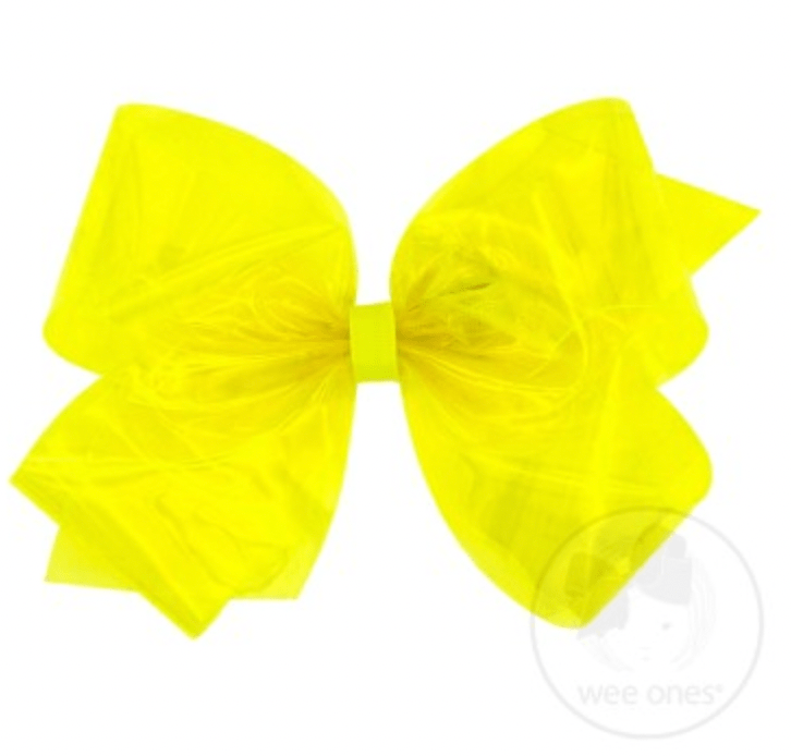 Neon Yellow Splash King Bow