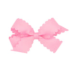 Pearl Pink Scallop Edge Mini Bow