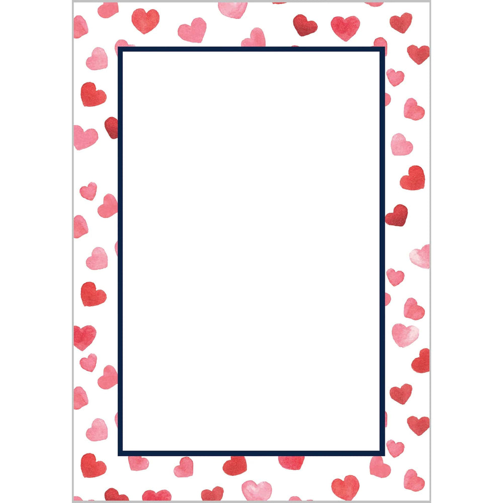 WH Hostess Watercolor Hearts Large Notepad