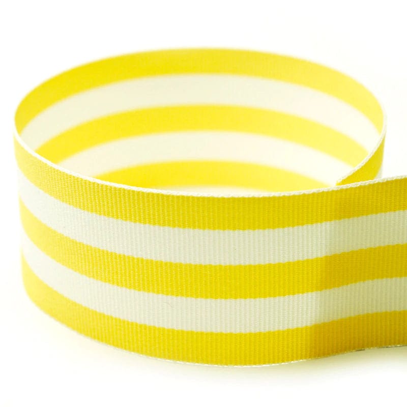Yellow Stripe Grosgrain Ribbon